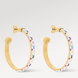 ❌SOLD❌Louis Vuitton x Murakami Multicolor Hoop Earrings